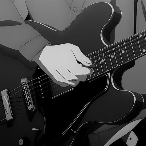 Guitar Drawing Sketches, Simple Guitar Drawing, Guitar Drawing Art, Guitar Drawing Aesthetic, Guitar Drawing Easy, Guitar Anime, Emo Boy Art, Drawing Guitar, Gitar Vintage