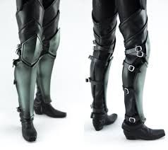 Leather shin guards Armor Boots, Armor Reference, Leg Armor, Biker Wear, Shin Guard, Armor Clothing, Art Outfits, Historical Armor, Leather Armor