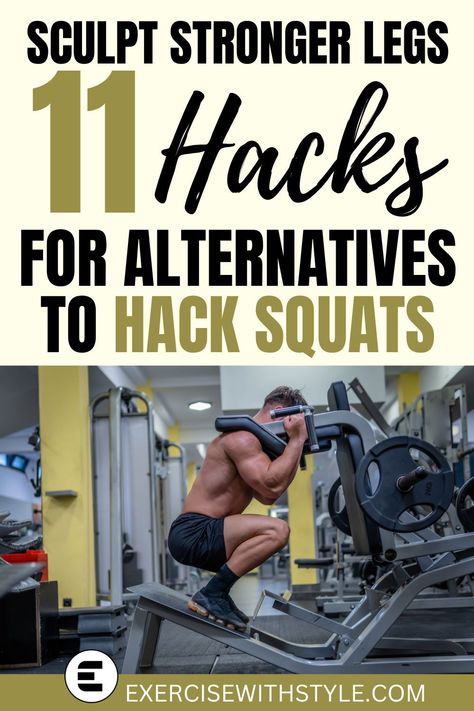 Missing out on hack squat gains? No machine, no problem! Dive into our guide on 11 alternatives that'll give your quads the attention they deserve. Strength and size await. #QuadsWithoutMachines Reverse Hack Squat, Squat Alternatives, Hack Squat Machine, Hack Squat, Wall Squat, Squat Variations, Leg Press Machine, Squat Machine, Weighted Squats