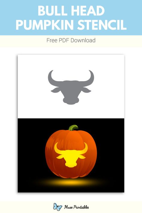 Bull Pumpkin Carving, Cow Pumpkin Stencil, Cow Pumpkin Carving, Pumkin Stencils, Pumpkin Carving Stencils Templates, Printable Pumpkin Stencils, Pumpkin Carving Stencils Free, Pumpkin Stencils Free, Cute Pumpkin Carving