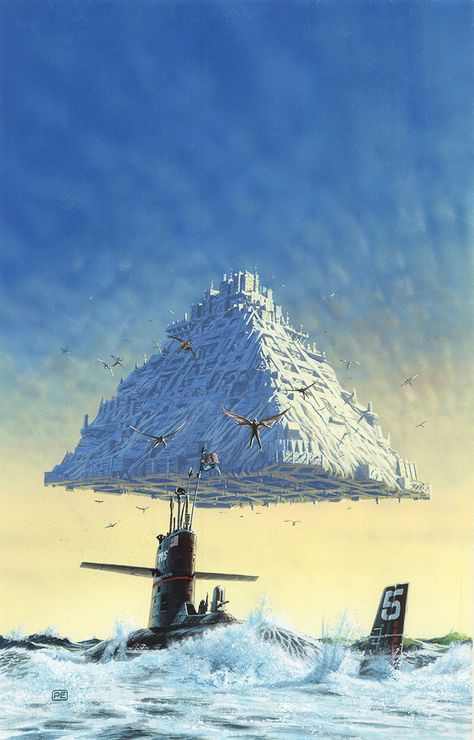 Peter Elson Peter Elson, Winged Man, Altered Reality, Floating Islands, Scifi Art, 70s Sci Fi Art, Sci Fi City, Arte Peculiar, Floating Island