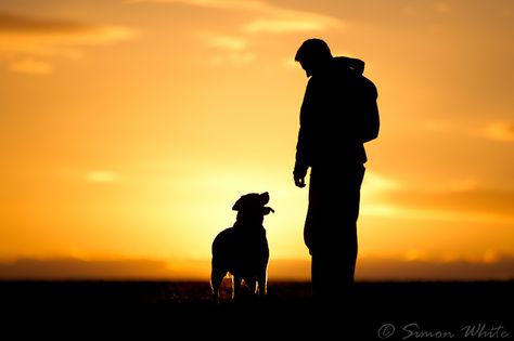 I took this moments before the sun set. The colours are straight out of camera, just cropped it slightly and added a bit of sharpening in Lightroom.   Thank you for all the comments.... A Man And His Dog, Man And Dog Silhouette, Man And Dog Drawing, Dog With Man, Man With Dog, Man And His Dog, Catrina Tattoo, Milan Kundera, Puppy Photography