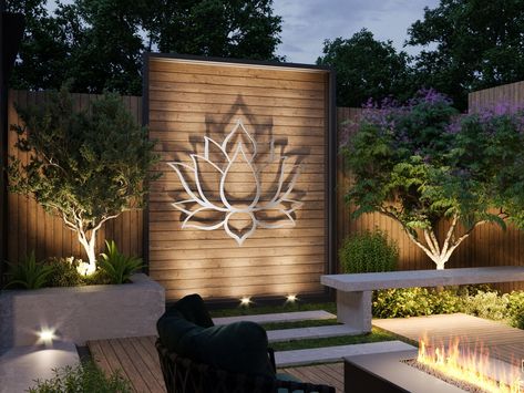 Lotus Flower Large Outdoor Metal Wall Art, Garden Sculpture, Zen Decor, Modern Outdoor Wall Art, Yoga Wall Art, Silver Wall Art Modern Outdoor Wall Art, Yoga Kunst, Zen Wall Decor, Silver Wall Art, Garden Mural, Outdoor Metal Wall Art, Yoga Wall Art, Large Metal Wall Art, Zen Decor