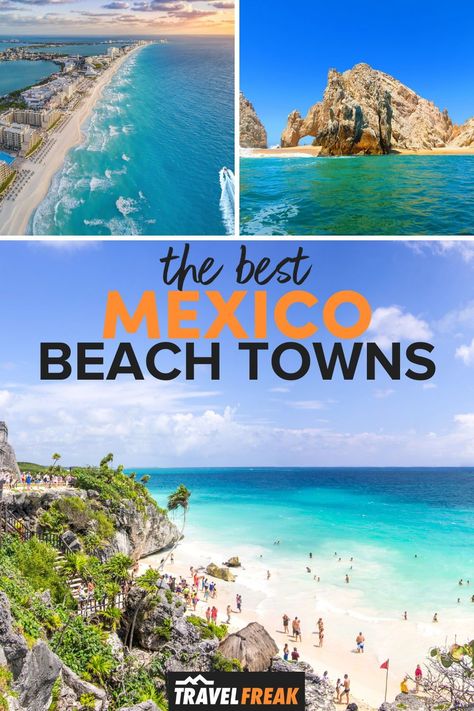 Don't plan your trip to Mexico without checking out these 15 best Mexico beach towns. These are the best beach towns in Mexico to relax and enjoy the sun, sea and sand on your Mexico vacation. | best small beach towns in mexico | best mexico beach towns | mexico beach tulum | mexico beach travel | mexico beach trip | best places to travel in mexico | best places to visit in mexico | best beaches in mexico | best mexico beaches | best towns in mexico | best small towns in mexico Oaxaca Travel, Best Beaches In Mexico, Places To Visit In Mexico, Mexican Beach, Things To Do In Mexico, Mexico Beaches, Mexican Beaches, Cancun Tulum, Mexico Travel Guides