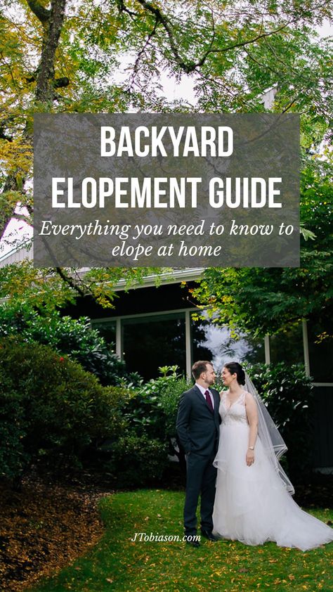 Backyard Elopement guide by Joe Tobiason. A helpful tool for all you need to plan your wedding at home in Seattle, Tacoma or anywhere in Washington State. Backyard Wedding Elopement, Elopement At Home, Elopement Ideas Washington State, Elope At Home, Backyard Elopement Ceremony, At Home Elopement, Backyard Elopement, Elopement Reception, Wedding Backyard Reception