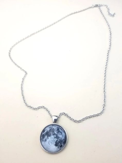 Glow In The Dark Necklace, Dark Necklace, Full Moon Necklace, Glow In Dark, Necklace Blue, Moon Necklace, Full Moon, In The Dark, Glow In The Dark