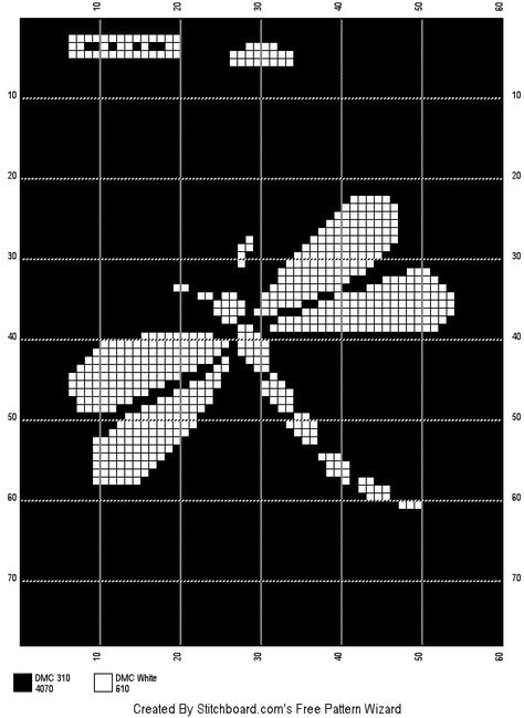 Dragonfly Knitting Chart, Dragonfly Cross Stitch Pattern Free, Dragonfly Pixel Art, Dragonfly Cross Stitch, Double Knitting Patterns, Crochet Butterfly Pattern, Filet Crochet Charts, Graph Crochet, Blackwork Embroidery