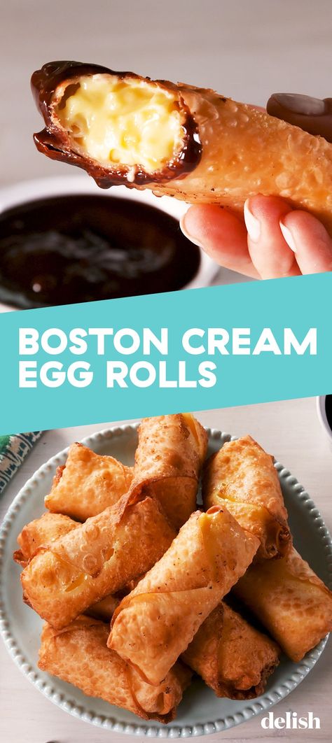 Specialty Egg Rolls, Creative Egg Roll Recipes, Eggroll Dessert Recipes, Egg Roll Charcuterie Board, Dessert Egg Roll Recipes, Dessert Egg Rolls Recipe, Egg Roll Wrapper Recipes, Eggroll Wrapper Recipes, Egg Rolls Recipes