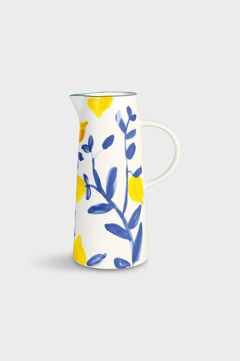 &KLEVERING Ustensiles De Cuisine Carafe Lemon Twig | Commandez facilement | Juttu Lemon Vase, Painting Ceramics, Pottery Inspo, Thrift Inspo, Summer Diy, Lemon, Vase, Ceramics, Quick Saves