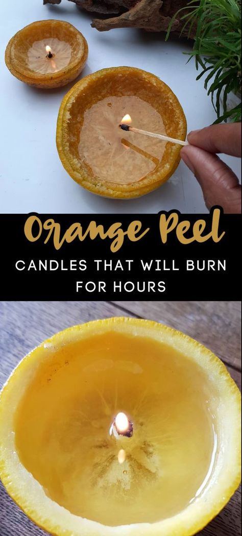 Orange Candle Magic, Coffee Grounds Candle, Diy Orange Candle, Fly Repellant Diy, Orange Peel Candle, Orange Peal, Orange Scented Candle, Apothecary Decor, How To Make Orange