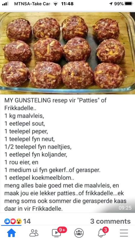 Lekker Kos Resepte, Vinnige Maklike Aandetes, Frikkadel Recipe, Suid Afrikaanse Resepte, Maalvleis Geregte, Butternut Recipes, Meatball Recipes Easy, African Cooking, Mince Recipes