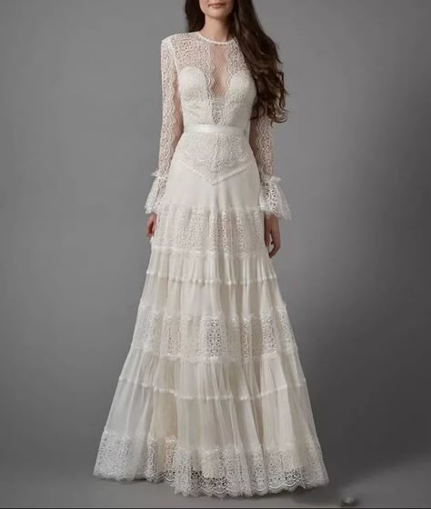 Catherine Deane Wedding Dress, Vintage Weddingdress, Catherine Deane, Braut Make-up, Long White Dress, Brides Wedding Dress, Vestidos Vintage, Wedding Dress Sleeves, Dress Beach