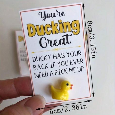 Lucky Charm Gifts, Lucky Ducky, Staff Morale, Duck Gifts, Mom Friends, Employee Appreciation Gifts, Diy Teacher Gifts, Luck Charm, Employee Appreciation