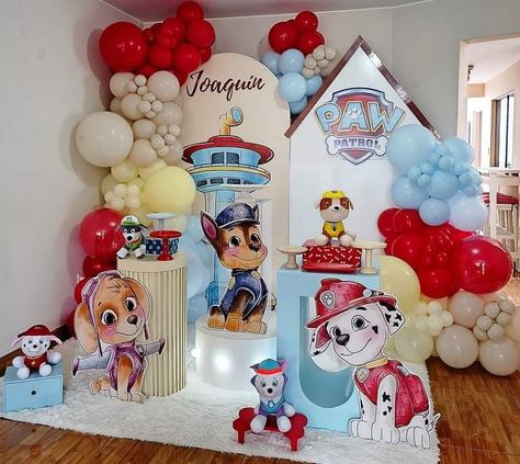 Paw Patrol Birthday Decor, Paw Patrol Balloon Decorations, Paw Patrol Backdrop Ideas, Paw Patrol Decorations Birthdays, Paw Patrol Birthday Backdrop, Paw Patrol Party Ideas Decoration, Paw Patrol Decoration, Paw Patrol Birthday Party Decorations, Paw Patrol Backdrop