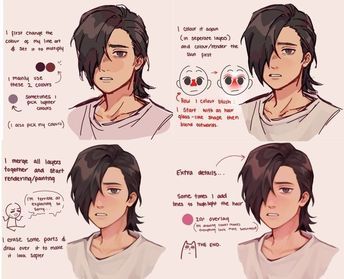 Hair Rendering Tutorial, Jelly Artstyle, Hair Rendering, Rendering Tutorial, Art Advice, Digital Art Beginner, Digital Painting Tutorials, Painting Tutorials, Anime Drawings Tutorials