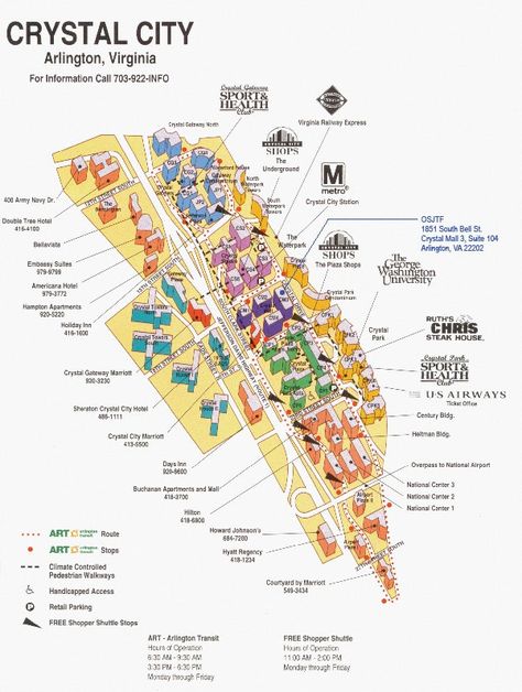 Crystal City map - staying at the Gateway Marriott again...I love Crystal City Crystal City Virginia, Reston Virginia, Dc Trip, Crystal City, Homeschool Projects, Fairfax County, Washington Dc Travel, Dc Travel, University Of Washington