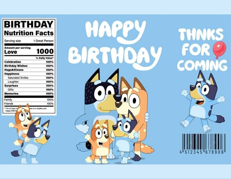 Bluey birthday party chip bags! easy to print, fold, and decorate your party! Bluey Cricut Ideas, Bluey Chip Bags, Bluey Party Ideas, Birthday Chip Bags, Bluey Birthday Party Ideas, Chips Bags, Bluey Party, Silly Gifts, Bluey Birthday