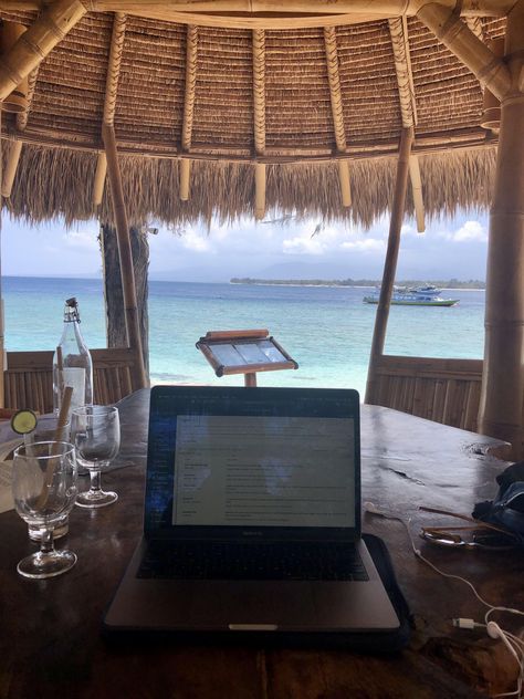 My office for the week on Gili Meno Indonesia #coworking #digitalnomad #remotework #ttot #travel #digitalnomads #entrepreneur #blogging #travelwithkids http://bit.ly/32ydMhC Job Vision Board, Office Lifestyle, Gili Meno, Board Manifestation, Vision Book, Digital Nomad Life, Career Vision Board, Nomad Lifestyle, Digital Nomad Lifestyle