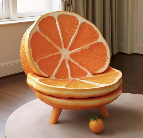 Orange Academia, Furniture Design Unique, Orange Couch, Unique Chairs, Patterned Armchair, Orange Sofa, Easy Room Decor, Classic Armchair, Minimalist Sofa