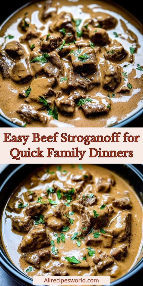 Easy Beef Stroganoff, Beef Stroganoff Recipe, Beef Stroganoff Easy, Quick Family Dinners, Quick Family Meals, Stroganoff Recipe, Beef Sirloin, Comfort Dishes, Tender Beef