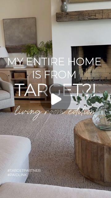 rushton home | home decor & inspiration on Instagram: "Comment SHOP for the links!  I love all these Target pieces in my living room!! My favorites are the carved wood tables (there’s nothing else like them, I’ve searched!!) and the organic vase. Most functional? The storage baskets, by far!! #targetpartner #paidlink  If you want more info on any of these pieces, comment “shop” and I’ll send you all the details.  FOLLOW me @rushtonhome if you love furniture and decor recommendations, as well as styling inspiration just like this.  #homedecor #homedesign #homefurniture #targethome #targetstyle #livingroom #livingroomdesign #livingroomdecor #livingroomfurniture #furniture #neutralhome @target" Light Wood Furniture Living Room, Drink Table In Living Room, Minimal Neutral Living Room, Proper Rug Placement Living Rooms, Scandinavian Living Room Shelves, Studio Mcgee Tv Stand, Spanish Inspired Decor, Living Room Antique Modern, Rug Layout Living Room