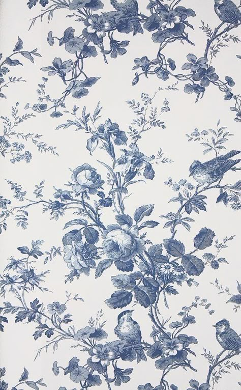 Wallpaper Thibaut, Flor Iphone Wallpaper, Blue And White Wallpaper, Toile Wallpaper, Floral Toile, Blue Toile, Wallpaper Flower, 카드 디자인, בר מצווה