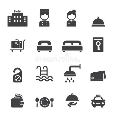 Hotel Icon Design, Hotel Marketing Design, Hotel Renovation, Hotel Logo Design, Hotel Icon, Pictogram Design, Hotel Operations, Hotel Marketing, Free Icon Set