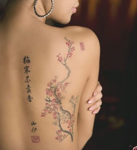 Blossom Tattoo, Cherry Blossom Tattoo, Cherry Blossom, A Woman, Blossom, Cherry, Writing, Tattoos