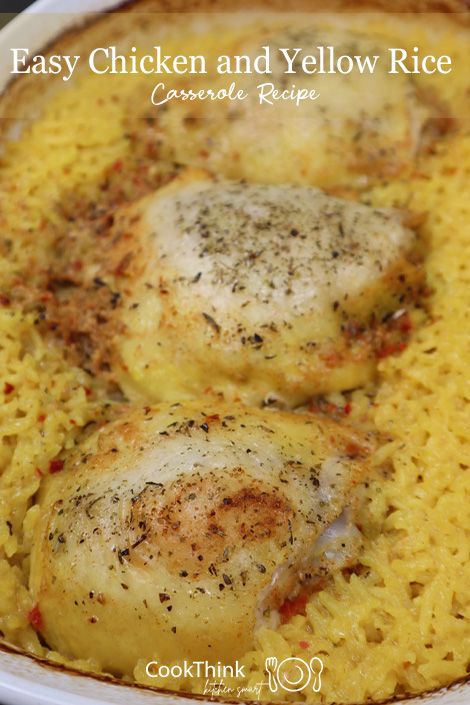 Yellow Chicken And Rice, Brazilian Chicken And Rice, Chicken And Yellow Rice Casserole Recipes, Chicken Yellow Rice Casserole, Leftover Yellow Rice Recipes, Chicken And Yellow Rice Oven, Chicken And Yellow Rice Crockpot, Recipes With Yellow Rice, Chicken And Yellow Rice Recipes