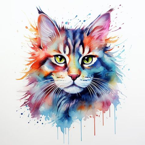 Premium Photo | Feline Elegance Tattoo Design of Watercolor Cat on Flat White Background Watercolor Cat Tattoo Design, Barbeque Ideas, Elegance Tattoo, Watercolor Cat Tattoo, Cat Tattoo Design, Watercolor Cats, Wool Painting, Cat Tattoo Designs, Logo Psd