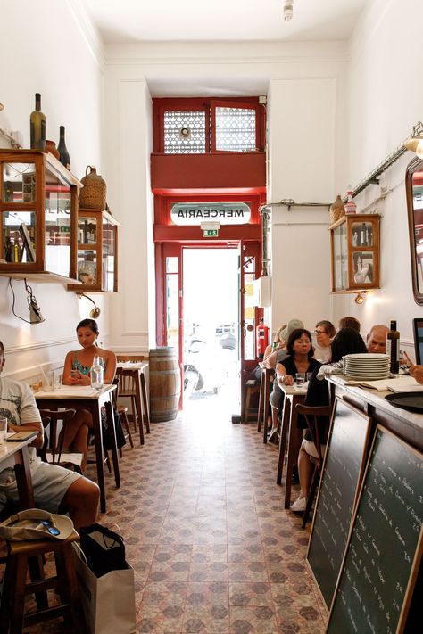 Trams and Tarts and Sunset Sails: Four Days in Lisbon, Portugal | Love and Olive Oil Portugal Restaurant, Pioneer Town, Aqua Tofana, Italian Cafe, Cozy Coffee Shop, Bar Inspiration, French Paintings, Book Cafe, French Cafe