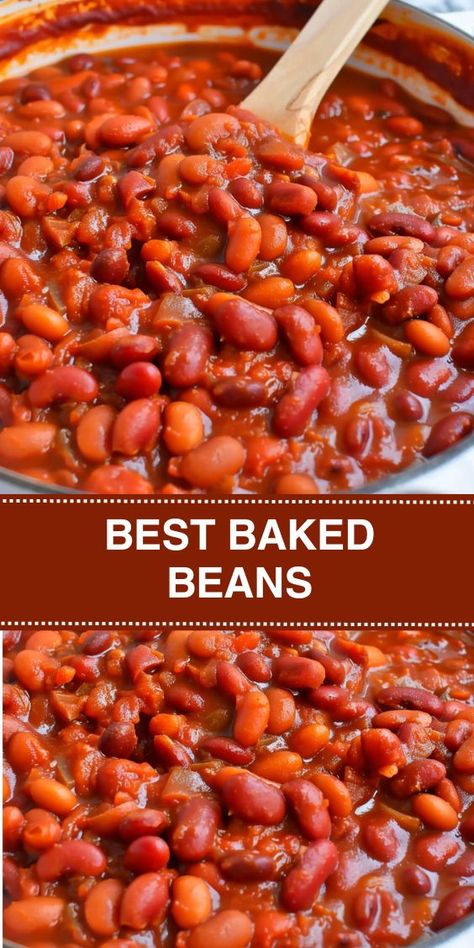 Discover the ultimate baked bean recipe, perfect for family gatherings and BBQs. Made with tender navy beans, smoky bacon, and a rich, savory sauce featuring BBQ sauce, molasses, and smoked paprika, these baked beans are packed with flavor. This easy-to-follow recipe ensures delicious results every time. Great for potlucks, cookouts, and comfort food cravings. Try it today and elevate your side dish game with the best homemade baked beans. Best Baked Beans Recipe, Navy Bean Recipes, Baked Bean Recipe, Best Baked Beans, Baked Beans With Bacon, Bbq Baked Beans, Baked Beans Recipe, Easy Crepe Recipe, Homemade Baked Beans