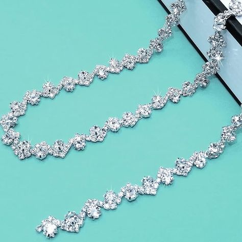 Amazon.com: Yhsheen 1 Yard Bling Delicate Rhinestone Trim Crystal Rhinestone Chain Rhinestone Applique for DIY Decoration & Bridal Costume Embellishment Rhinestone Trim, Rhinestone Appliques, Beaded Trim, Sewing Trim, Amazon Art, Christmas Ornaments To Make, Sewing Stores, Photo Storage, Crystal Rhinestone