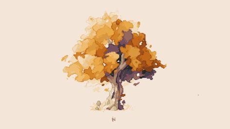 Media Tweets by Franek (@Franrekk) / Twitter Funny Pixel Art, Pixel Art Tutorial, Nature Watercolor, Pixel Art Games, I'm Bored, Pixel Art Design, Environmental Art, Art Google, College Art