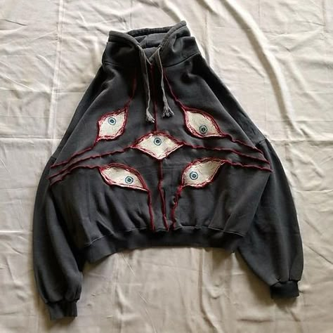 Geometric Clothing, Estilo Harajuku, Patchwork Hoodie, Harajuku Sweatshirt, Black Hooded Sweatshirt, Hoodie Aesthetic, Retro Mode, Loose Pullover, Grunge Vintage