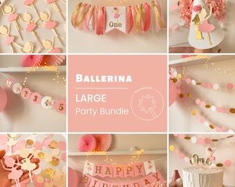 Circle Garland, Ballerina Birthday Parties, Hat Cake, Toddler Parties, 1st Birthday Party Decorations, Highchair Banner, Ballerina Party, Elephant Theme, Ballerina Birthday