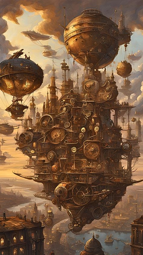 Visit our Channel for all type of fantasy #Steampunk #fantasyart #fantasy Steampunk Background Wallpapers, Steampunk World Art, Steampunk Landscape, Steampunk Art Fantasy, Steampunk Castle, Fantasy Art Style, Steampunk Mechanic, Steampunk Wallpaper, Steampunk Background