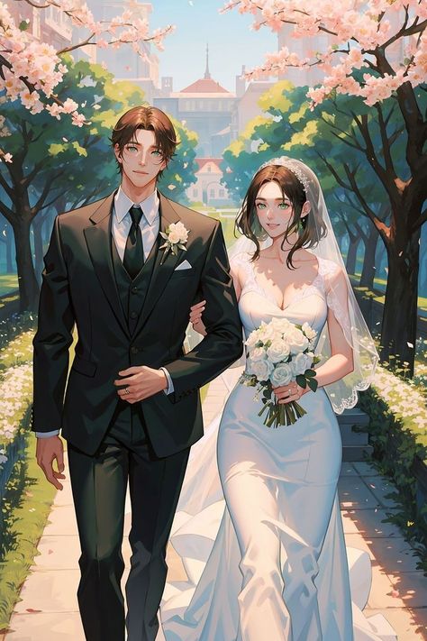 Wedding Anime, Anime Wedding, Image Couple, Arte Do Kawaii, Anime Cupples, Romantic Anime Couples, Cute Couple Art, Anime Love Couple, Digital Art Anime