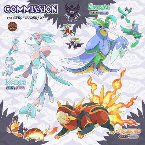 EJ su Instagram: "Commission post intermission! • Fakemon Commission I did for @professork702 ‘s Starter Pokemon of Almera Region! • Nectreal’s line are…" Fakemon Sprites, Pokemon Dungeon, Rayquaza Pokemon, Starter Pokemon, Dragon Type Pokemon, Pokemon Eevee Evolutions, Pokemon Starters, Pokemon Backgrounds, Pokemon Breeds