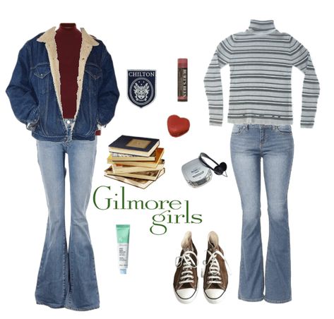 Lorelai Gilmore Outfit Ideas, Rory Gilmore Comfy Outfits, Rory Gilmore Bitmoji Outfits, Rory Gilmore Converse, Modern Rory Gilmore Outfits, High School Outfits 2000s, Rory Gilmore Outfits Ideas, Rory Gilmore Birthday Outfit, Rory Gilmore Inspired Nails