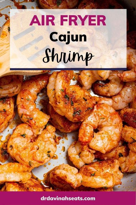 Air Fryer Cajun Shrimp is an easy healthy main dish after a busy day. It uses just three simple ingredients like my DIY Cajun seasoning & quick homemade garlic butter. Whether you use frozen or fresh raw large shrimp or add things like vegetables or sausage, it’s on the dinner table in about 15 minutes. Have this with my air fryer green beans or air fryer asparagus for a low carb and keto dinner meal. Or, make a double batch as part of meal prep for your whole family. Shrimp From Frozen, Air Fryer Cajun Shrimp, Shrimp Video, Cajun Shrimp Recipe, Low Carb Air Fryer Recipes, Simple Lunch Ideas, Low Carb Seafood, Low Carb Air Fryer, Keto Seafood Recipes