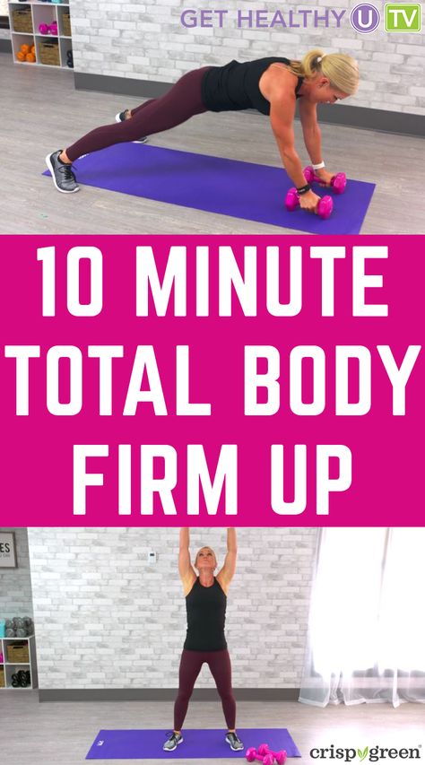 This 10 minute total body exercise is an effective way to work your full body when you’re short on time. Join us and get your heart pumping while toning and sculpting your muscles! There are so many days that you really want that killer workout but you just can’t see how you’ll fit it in. That’s where our 10-minute workouts come in. 7 Minute Ab Workout, Upper Body Workout Routine, Morning Workout Routine, 7 Minute Workout, Short Workouts, Heart Pumping, Body Firming, Body Exercise, Killer Workouts