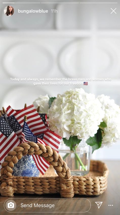 Farmhouse 4th Of July Decor, Farmhouse 4th Of July, Blue Interiors, Usa Party, Fourth Of July Decorations, 4th Of July Decor, Fourth Of July Decor, July Fourth, July Decor