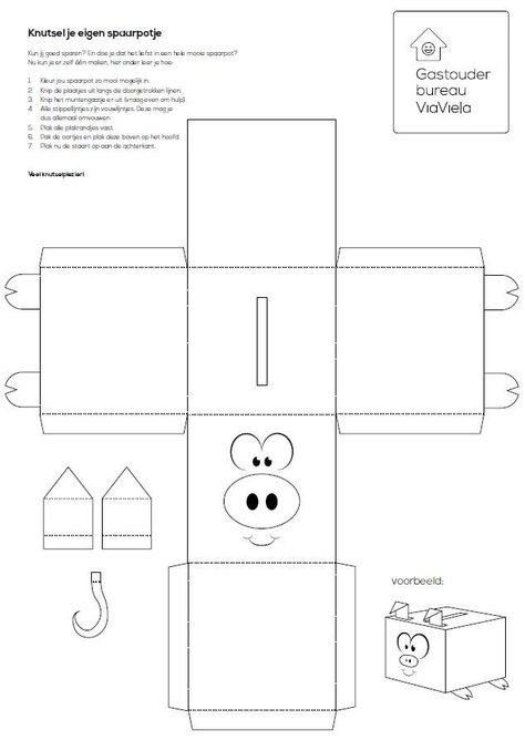 Paper Piggy Bank Craft, Money Box Diy, Piggy Bank Craft, Piggy Bank Diy, Easter Paper Crafts, Sunday School Coloring Pages, K Crafts, Paper Toys Template, Paper Toy