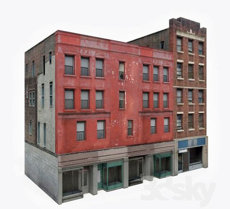 Old Apartment Building Block 3D Model Buildings download. Old Apartment Building, Apartment Block, Steel Structure Buildings, Old Apartments, 3d Building, Old Building, Building Block, Steel Structure, Model Building