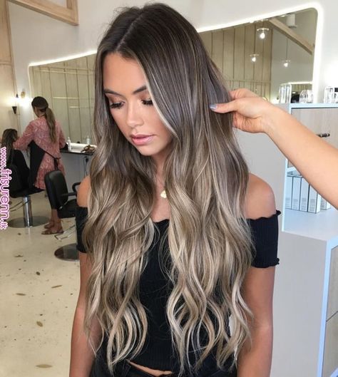 Dark Brown Hair With Ash Blonde Balayage, Root Melt Brunette To Blonde, Boliage Hair, Icy Blonde Balayage, Highlight Ideas, Hair Goal, Mom Hair, Flattering Hairstyles, Brown Ombre Hair