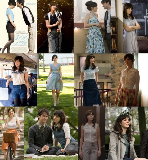 500 Days Of Summer Costume, 500 Days Of Summer Fashion, Summer 500 Days Of Summer Style, 500 Days Of Summer Dress, Zooey Deschanel 500 Days Of Summer Outfits, 500 Days Of Summer Aesthetic, Zooey Deschanel Style 500 Days Of Summer, Jess Day Outfits, 500 Days Of Summer Outfits