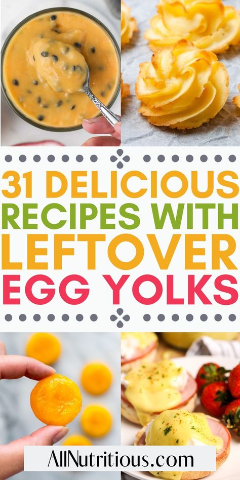 Recipes With Egg Yolks, Leftover Egg Yolks Recipes, Egg Yolk Recipe, Yolk Recipes, Egg Yolk Uses, Egg Yolk Recipes, Cured Egg Yolk, Cured Egg, Lemon Soup