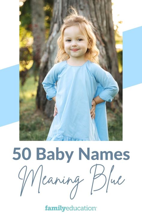 Blue names offer calming vibes but are also associated with freedom, inspiration, trust, and loyalty. Here are 50 baby names that mean blue for your baby name inspiration. Names That Mean Blue, Blue Flower Names, Silly Names, Native American Legends, Pregnancy Week, Blue Eyed Baby, Blue Haired Girl, Blue Names