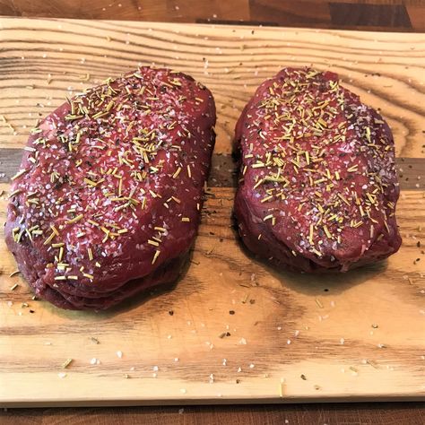 Moose Meat Marinade, How To Cook Moose Steak, Moose Steak Marinade, Moose Tenderloin Recipe, Moose Backstrap Recipes, Moose Marinade, Moose Recipes Meat, Moose Steak Recipes, Blackstrap Recipes